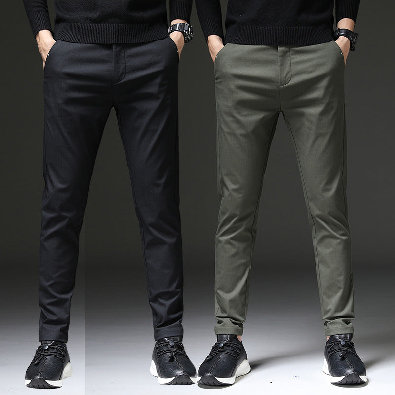 Men's Elastic Thin Casual Straight Pants